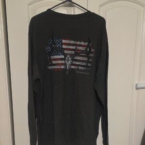 Men's Charcoal Graphic Long Sleeve Tee